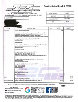 1993 Acura NSX in Berlina Black over Black