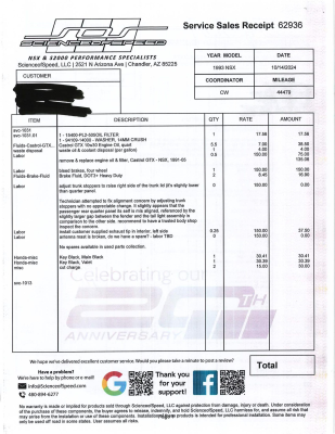 1993 Acura NSX in Berlina Black over Black