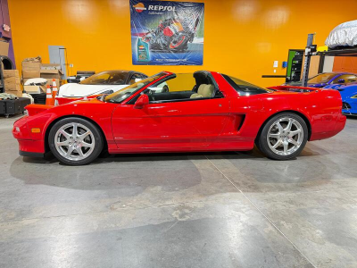 2000 Acura NSX in New Formula Red over Tan