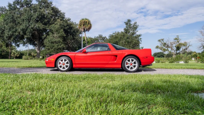 1991 Acura NSX in Formula Red over Black