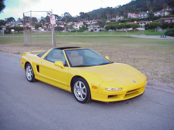 1998 Acura NSX in Spa Yellow over Tan