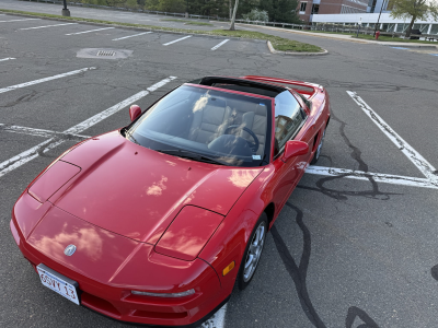 1996 Acura NSX in Formula Red over Tan