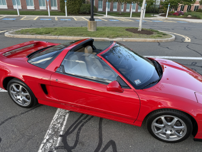 1996 Acura NSX in Formula Red over Tan