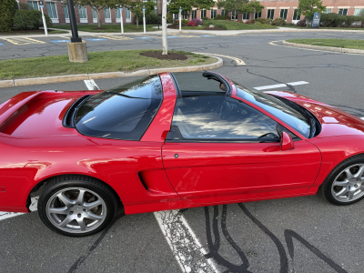 1996 Acura NSX in Formula Red over Tan
