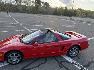 1996 Acura NSX in Formula Red over Tan