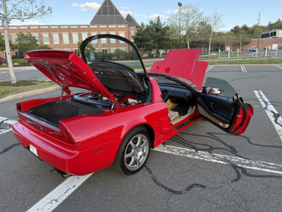 1996 Acura NSX in Formula Red over Tan