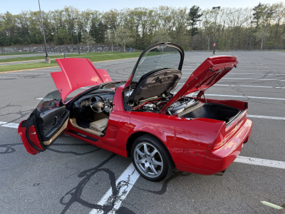1996 Acura NSX in Formula Red over Tan