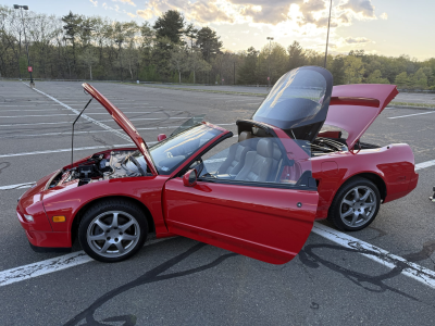 1996 Acura NSX in Formula Red over Tan