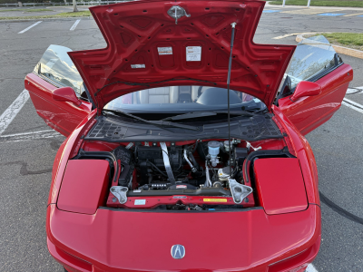 1996 Acura NSX in Formula Red over Tan