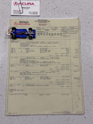 1995 Acura NSX in Berlina Black over Black