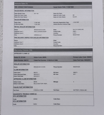 1995 Acura NSX in Berlina Black over Black