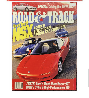 1995 Acura NSX in Formula Red over Black