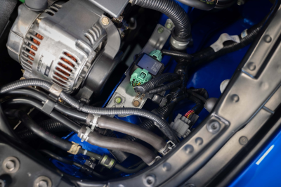 2004 Acura NSX in Long Beach Blue over Tan