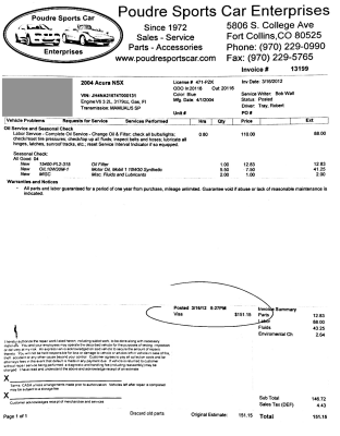 2004 Acura NSX in Long Beach Blue over Tan