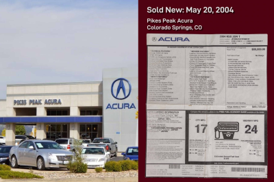 2004 Acura NSX in Long Beach Blue over Tan