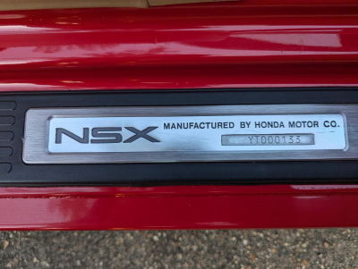 2000 Acura NSX in New Formula Red over Tan