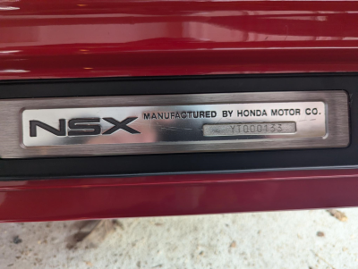 2000 Acura NSX in New Formula Red over Tan