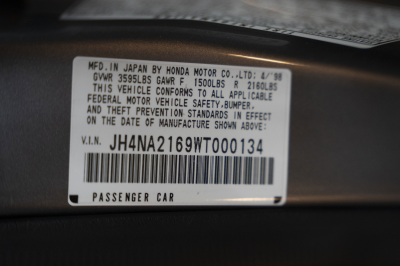 1998 Acura NSX in Kaiser Silver over Black