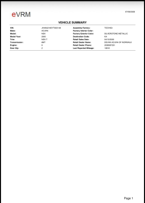2000 Acura NSX in Sebring Silver over Black