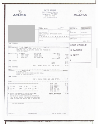 2000 Acura NSX in Sebring Silver over Black