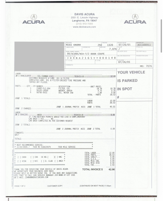 2000 Acura NSX in Sebring Silver over Black