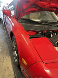 1996 Acura NSX in Formula Red over Tan