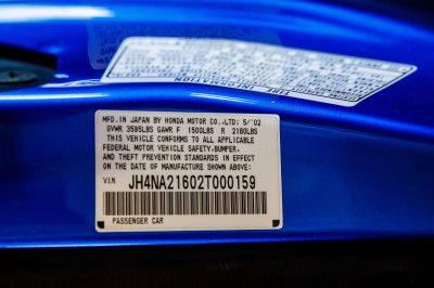 2002 Acura NSX in Long Beach Blue over Blue