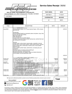 1998 Acura NSX in Formula Red over Black