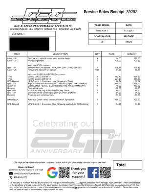 1998 Acura NSX in Formula Red over Black