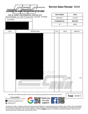 1998 Acura NSX in Formula Red over Black