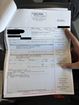 1995 Acura NSX in Formula Red over Black