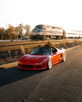 1997 Acura NSX in Formula Red over Black