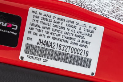 2002 Acura NSX in New Formula Red over Tan