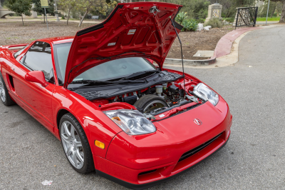 2002 Acura NSX in New Formula Red over Tan