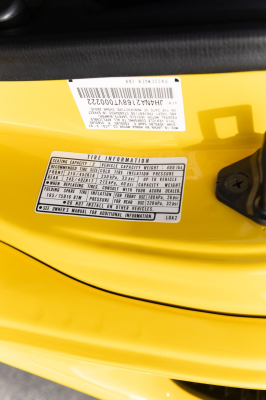 1997 Acura NSX in Spa Yellow over Black