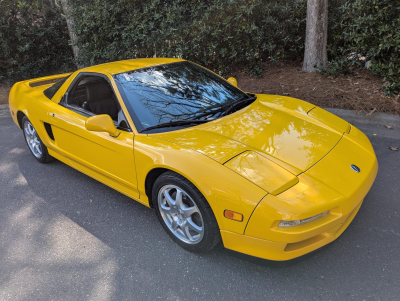 1997 Acura NSX in Spa Yellow over Black