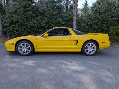 1997 Acura NSX in Spa Yellow over Black