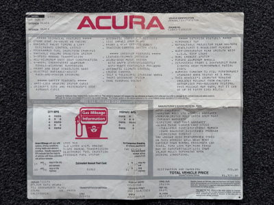 1995 Acura NSX in Berlina Black over Black
