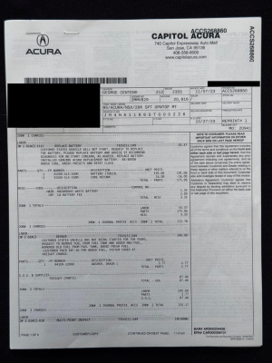 1995 Acura NSX in Berlina Black over Black