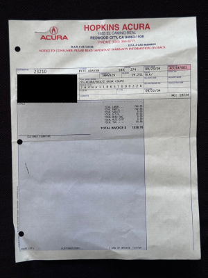 1995 Acura NSX in Berlina Black over Black