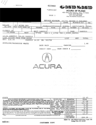 2000 Acura NSX in Spa Yellow over Black