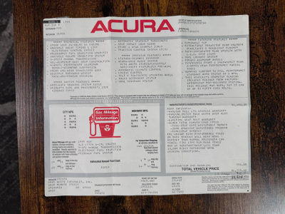 1995 Acura NSX in Formula Red over Black