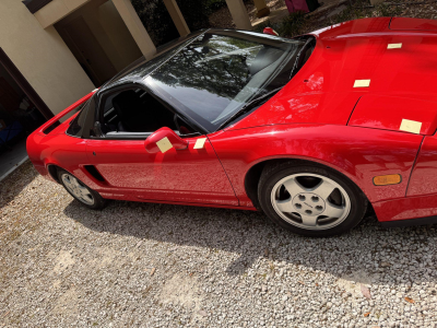 1992 Acura NSX in Formula Red over Black