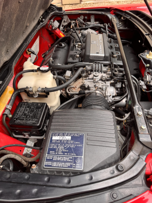 1992 Acura NSX in Formula Red over Black