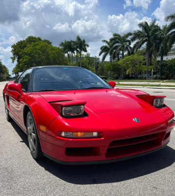 1992 Acura NSX in Formula Red over Black
