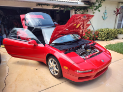 1992 Acura NSX in Formula Red over Black