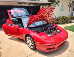 1992 Acura NSX in Formula Red over Black