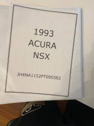 1993 Acura NSX in Formula Red over Black