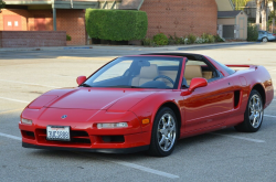 1996 Acura NSX in Formula Red over Tan