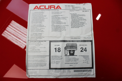 1995 Acura NSX in Formula Red over Black